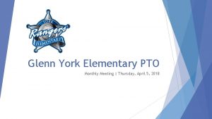 Glenn York Elementary PTO Monthly Meeting Thursday April