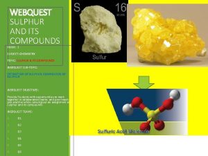 Sulphur and its compounds klb notes