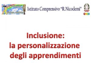 Personalizzazione degli apprendimenti