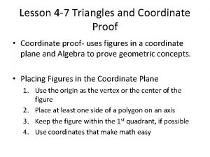 4-7 triangles and coordinate proof answers