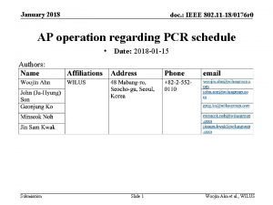 January 2018 doc IEEE 802 11 180176 r