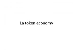 La token economy Difficolt di apprendimento 7 2