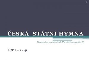 1 ESK STTN HYMNA Financovno z prostedk ESF