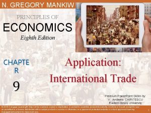 N GREGORY MANKIW PRINCIPLES OF ECONOMICS Eighth Edition