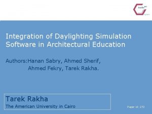 Integration of Daylighting Simulation Software in Architectural Education