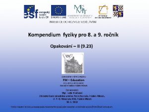 Kompendium fyziky pro 8 a 9 ronk Opakovn