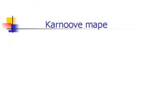 Karnove mape