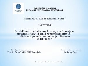 Samostalni seminar iz istraživanja u fizici