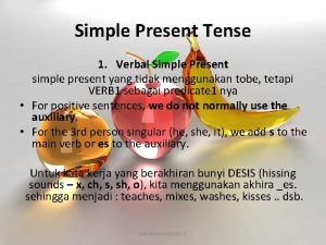 Simple Present Tense 1 Verbal Simple Present simple