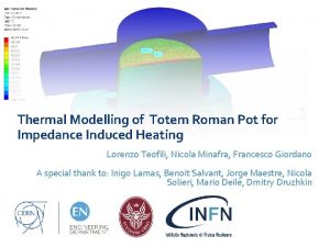Thermal Modelling of Totem Roman Pot for Impedance