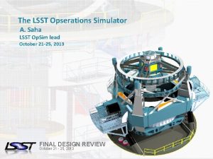 The LSST Opserations Simulator A Saha LSST Op