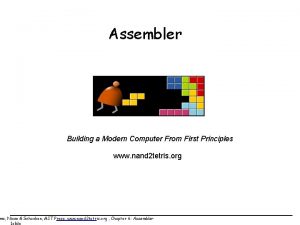 Build a modern computer from first principles
