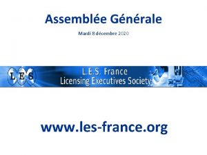 Assemble Gnrale Mardi 8 dcembre 2020 www lesfrance