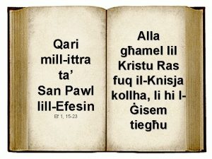 Qari millittra ta San Pawl lillEfesin Ef 1