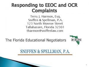 Responding to EEOC and OCR Complaints Terry J