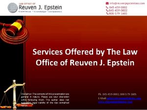 Services Offered by The Law Office of Reuven