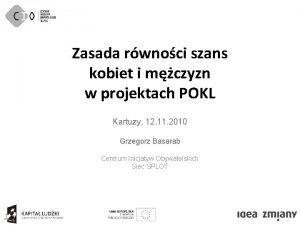 Zasada rwnoci szans kobiet i mczyzn w projektach