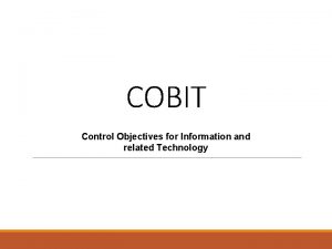 Control objectives for information and related technology
