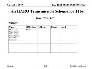 September 2019 doc IEEE 802 11 191578 01