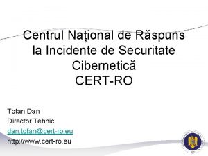 Centrul Naional de Rspuns la Incidente de Securitate