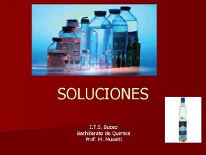 SOLUCIONES I T S Buceo Bachillerato de Quimica