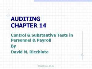 Substantive audit procedures for payroll