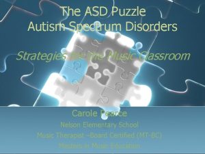 The ASD Puzzle Autism Spectrum Disorders Strategies for