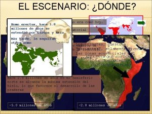 EL ESCENARIO DNDE Hace 5 millones de aos