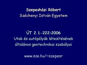 Szepeshzi Rbert Szchenyi Istvn Egyetem T 2 1