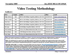 November 2005 doc IEEE 802 11 051194 r