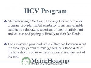 Section 8 housing in maine