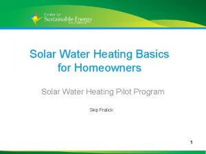 Solar Water Heating Basics for Homeowners Solar Water