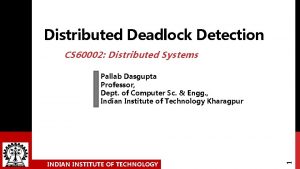 Control organization for distributed deadlock detection