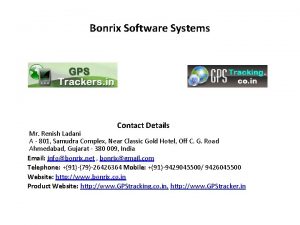 Bonrix Software Systems Contact Details Mr Renish Ladani