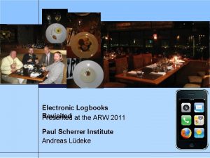 Wir schaffen Wissen heute fr morgen Electronic Logbooks