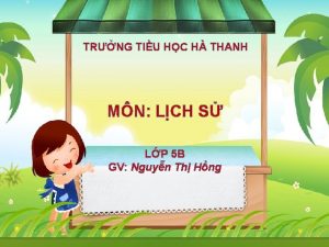 TRNG TIU HC H THANH MN LCH S