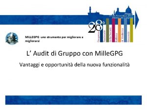 MILLEGPG uno strumento per migliorare e migliorarsi L