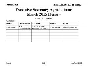 March 2015 doc IEEE 802 EC15 0018 r