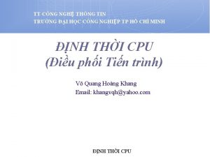 TT CNG NGH THNG TIN TRNG I HC