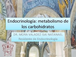 Endocrinologa metabolismo de los carbohidratos DR MORA VALADEZ