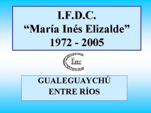 I F D C Mara Ins Elizalde 1972
