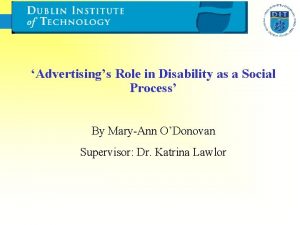 Advertisings Role in Disability as a Social Process