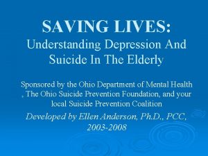 SAVING LIVES Understanding Depression And Suicide In The