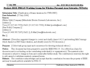 17 July 2006 doc IEEE 802 15 06