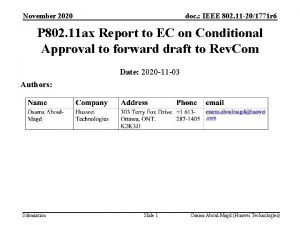 November 2020 doc IEEE 802 11 201771 r