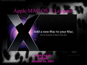 Apple MAC OS X Leopard Caitlin Smith HTM