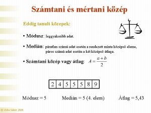 Szmtani s mrtani kzp Eddig tanult kzepek Mdusz