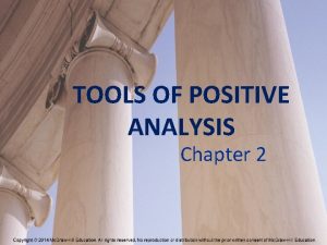 Tools of positive analysis