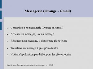 Messagerie Orange Gmail Connexion sa messagerie Orange ou
