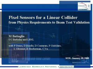 Pixel Sensors for a Linear Collider from Physics